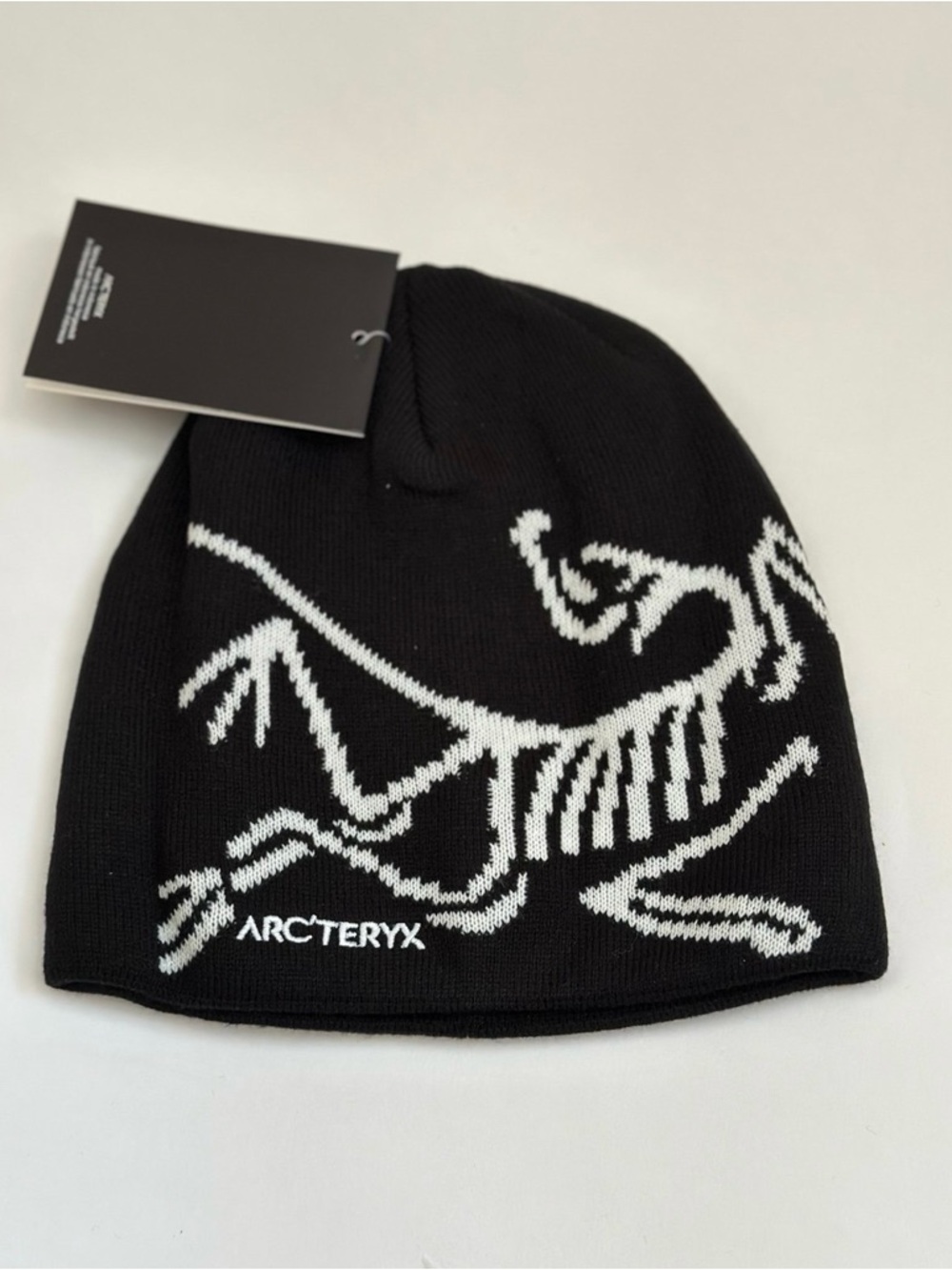Arc'teryx Black Beanie with White Skeleton Logo